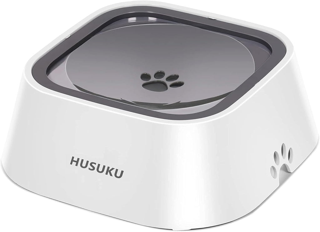 Dog Water Bowl - No-Slip Pet Water Dispenser and Slow Feeder Bowl, 35Oz Capacity